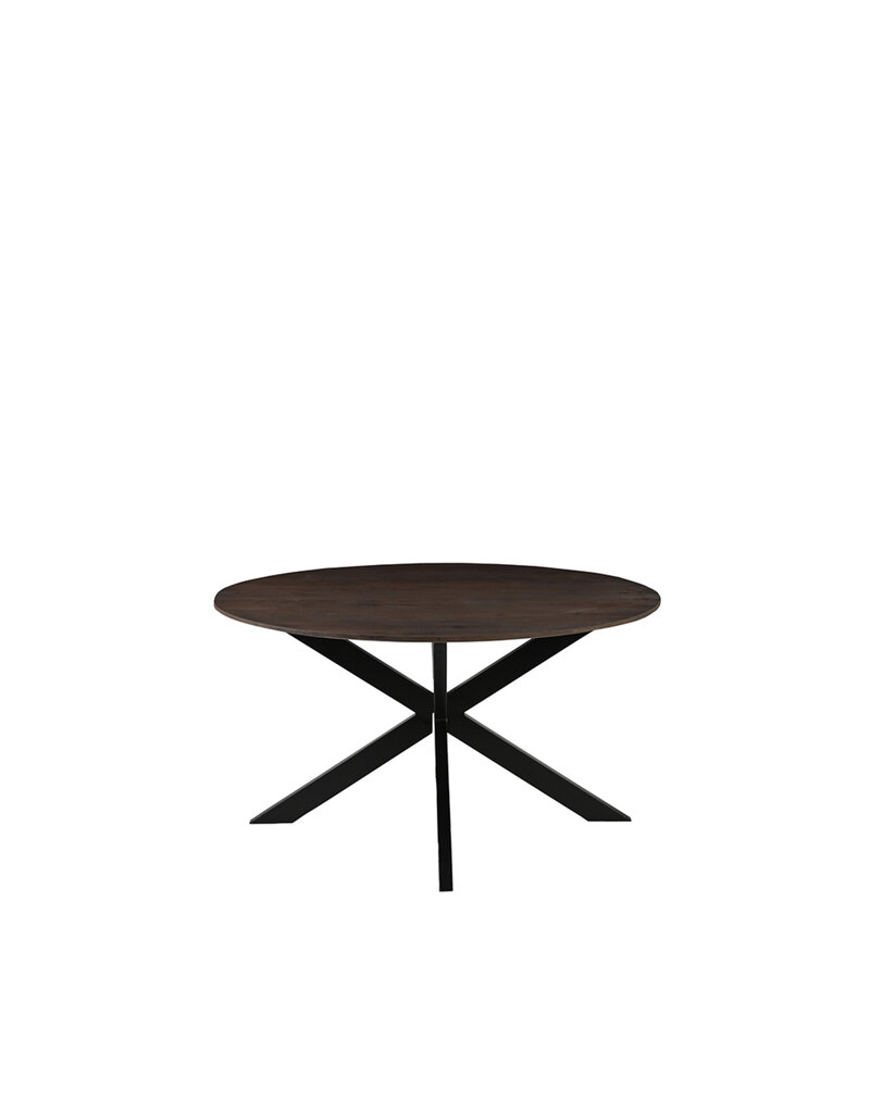 LABEL51 LABEL51 Eetkamertafel Otis - Espresso - Mangohout - 130 cm - Rond