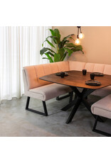 LABEL51 Eetkamertafel Blake - Espresso - Mangohout - 130x130 cm