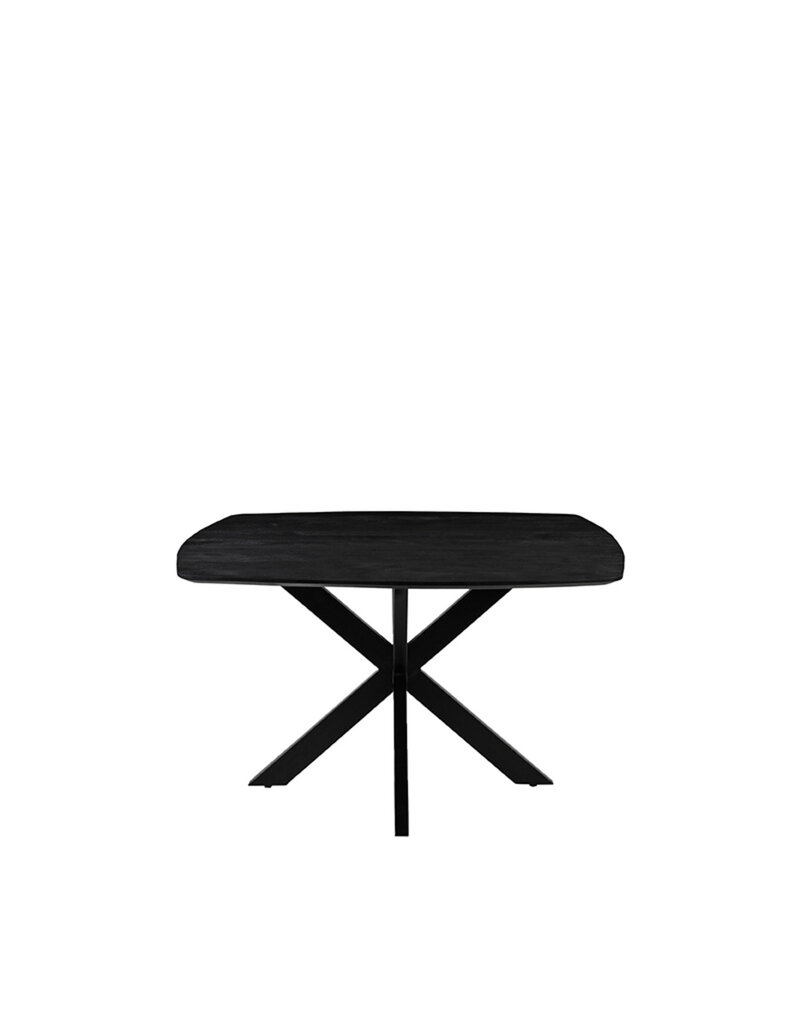 LABEL51 Eetkamertafel Blake - Zwart - Mangohout - 130x130 cm