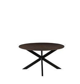 LABEL51 Eetkamertafel Otis - Espresso - Mangohout - 140 cm - Rond