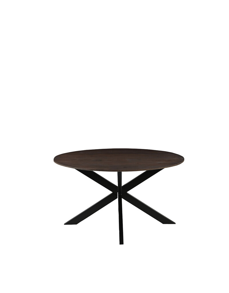 LABEL51 Eetkamertafel Otis - Espresso - Mangohout - 140 cm - Rond