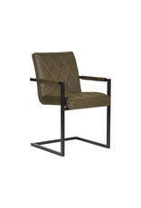 LABEL51 Eetkamerstoel Denmark - Army green - Microfiber
