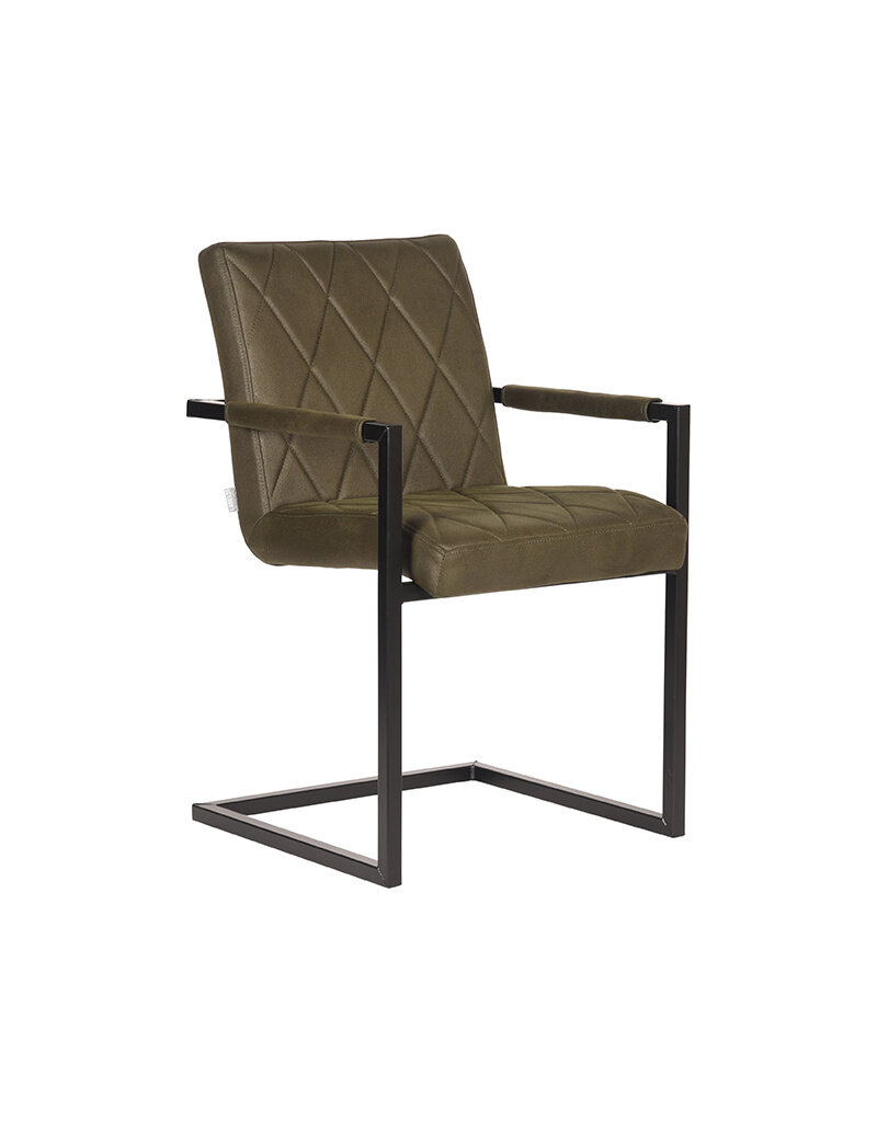 LABEL51 Eetkamerstoel Denmark - Army green - Microfiber