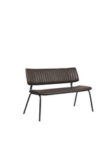 LABEL51 Eetkamerbank Gusto - Donkerbruin - PU-Leder - 120 cm