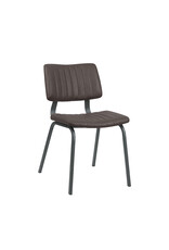 LABEL51 Eetkamerstoel Gusto - Donkerbruin - PU-Leder