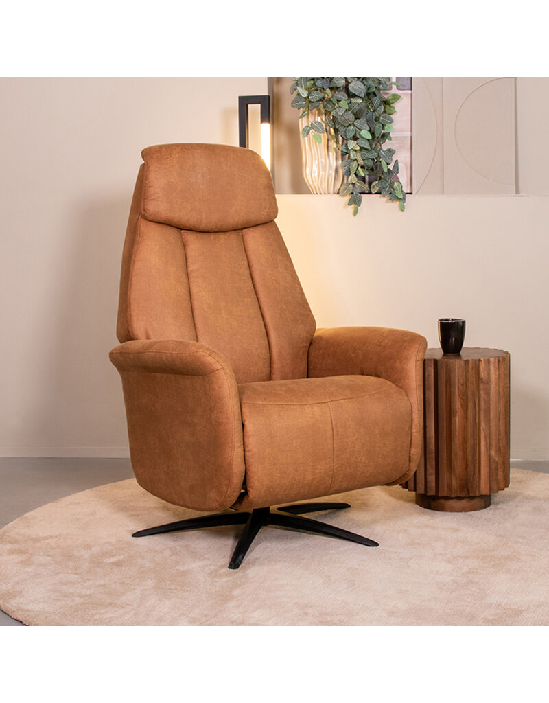 LABEL51 Fauteuil Oslo - Cognac - Micro Suede