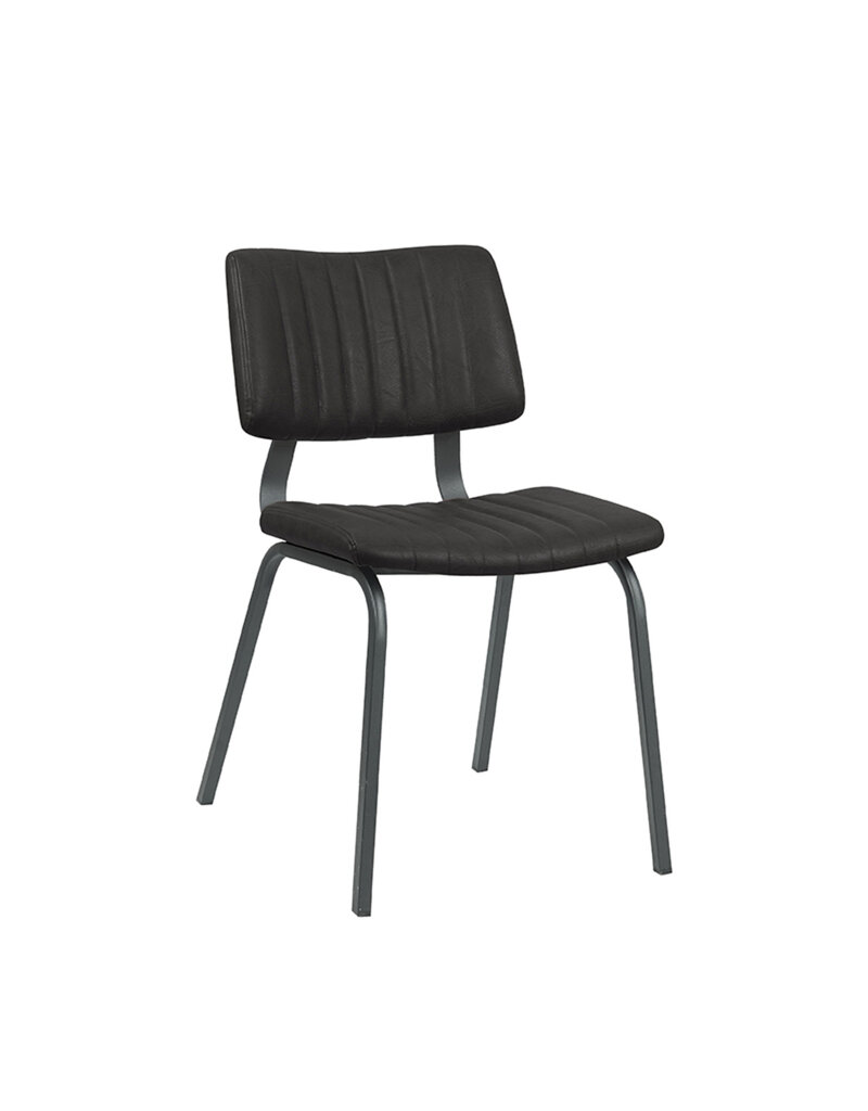 LABEL51 Eetkamerstoel Gusto - Zwart - PU-Leder