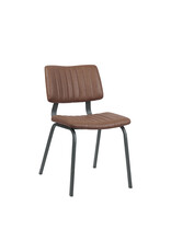 LABEL51 Eetkamerstoel Gusto - Bruin - PU-Leder