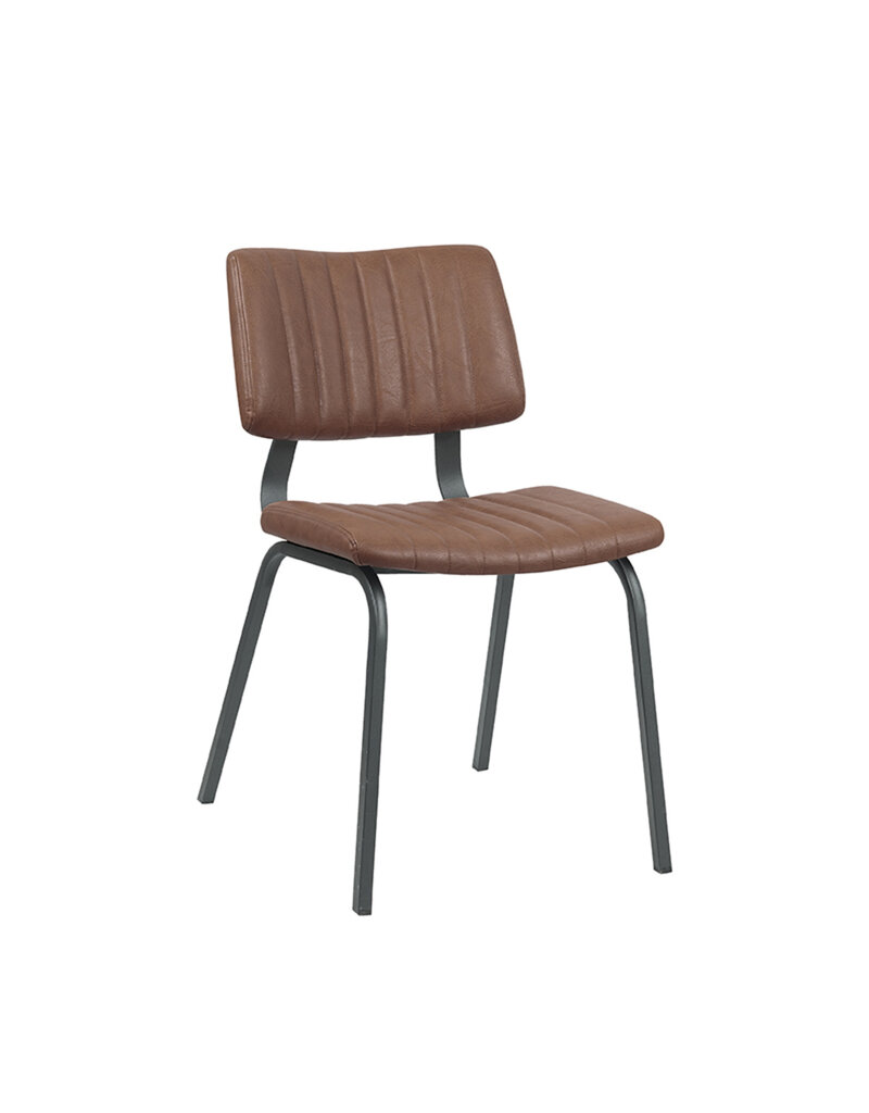 LABEL51 Eetkamerstoel Gusto - Bruin - PU-Leder