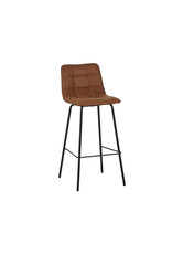 LABEL51 Eetkamerstoel Bistro - Cognac - Micro Suede