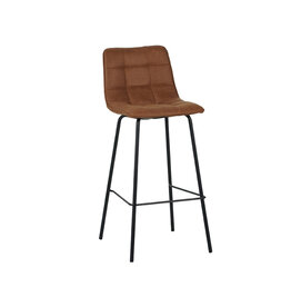 LABEL51 Eetkamerstoel Bistro - Cognac - Micro Suede
