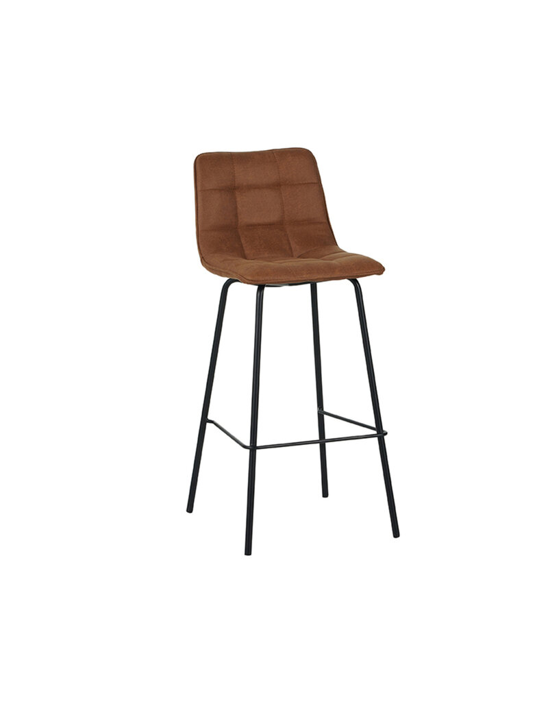 LABEL51 Eetkamerstoel Bistro - Cognac - Micro Suede