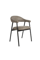 LABEL51 Eetkamerstoel Amaze - Taupe - Micro Suede