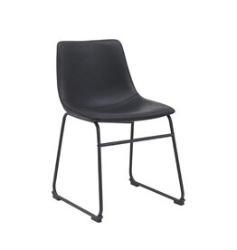 LABEL51 Eetkamerstoel Risto - Zwart - PU-Leder
