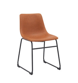 LABEL51 Eetkamerstoel Risto - Cognac - PU-Leder