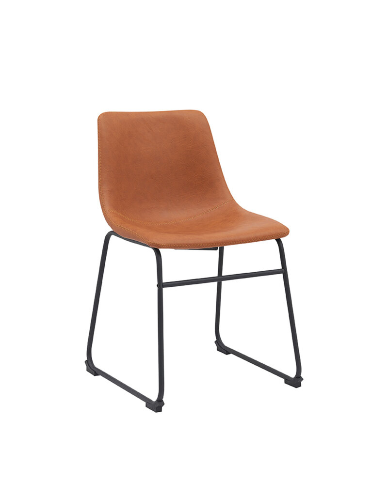 LABEL51 Eetkamerstoel Risto - Cognac - PU-Leder