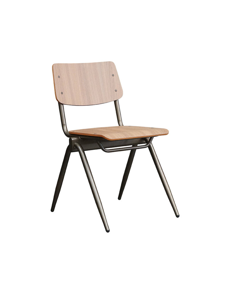 LABEL51 Eetkamerstoel Solid - Bruin - Hout