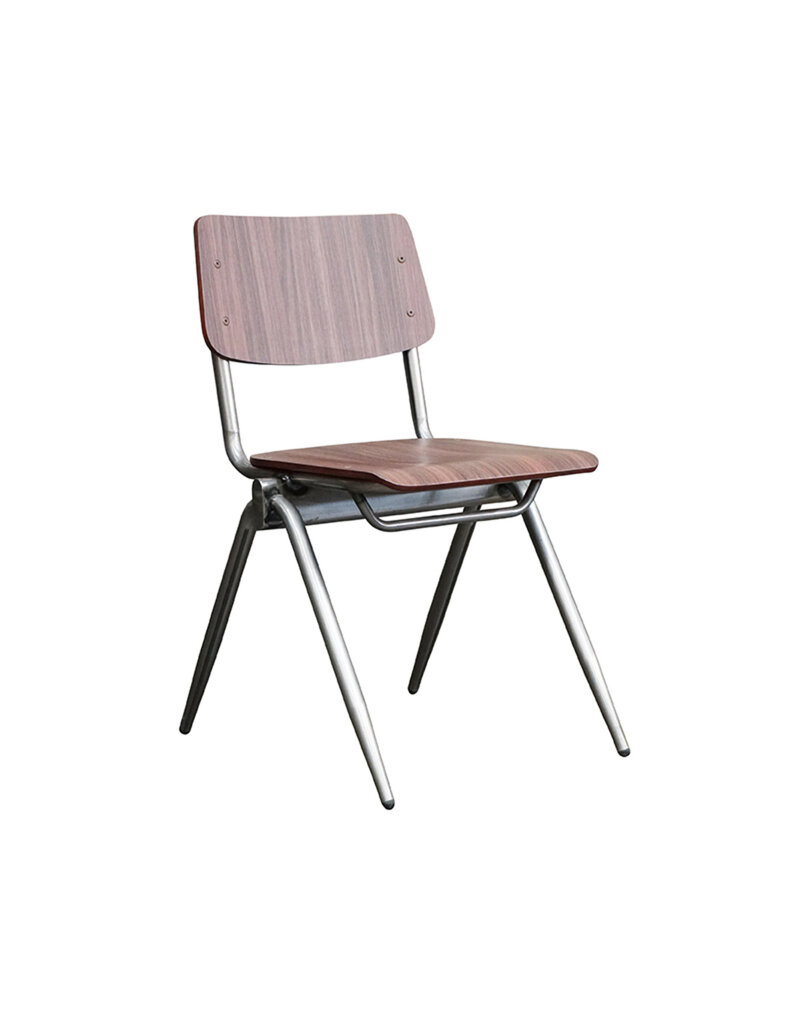LABEL51 Eetkamerstoel Solid - Donkerbruin - Hout
