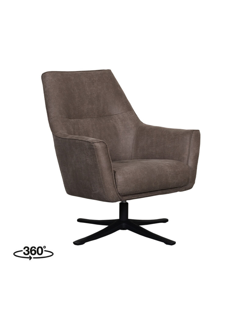 LABEL51 Fauteuil Tod - Taupe - Micro Suede