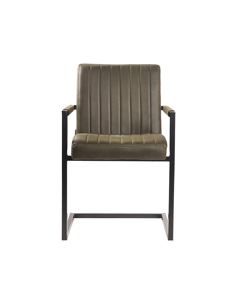 LABEL51 LABEL51 Eetkamerstoel Milo - Army green - Microfiber