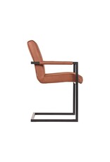 LABEL51 LABEL51 Eetkamerstoel Milo - Cognac - Microfiber
