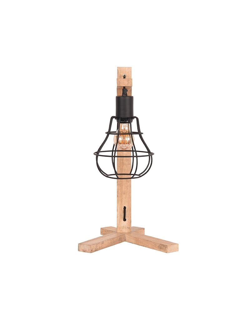 LABEL51 LABEL51 Tafellamp Drop - Zwart - Mangohout