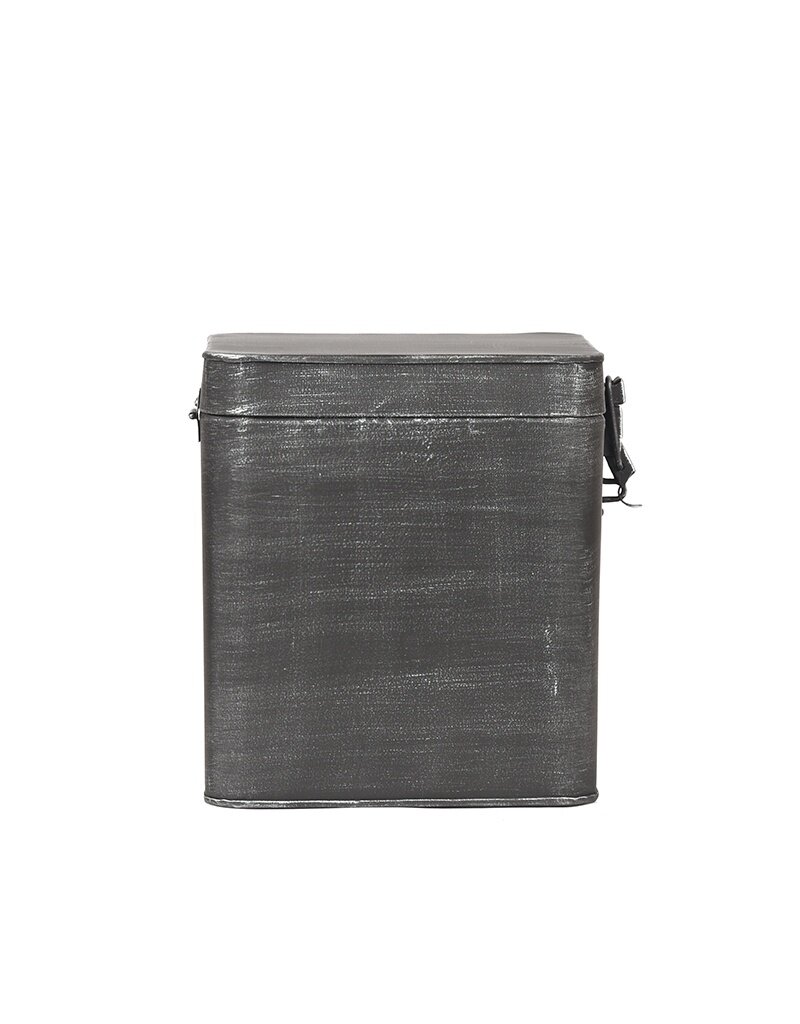 LABEL51 LABEL51 Opbergkist - Antiek grijs - Metaal - XL 18x19x21 cm