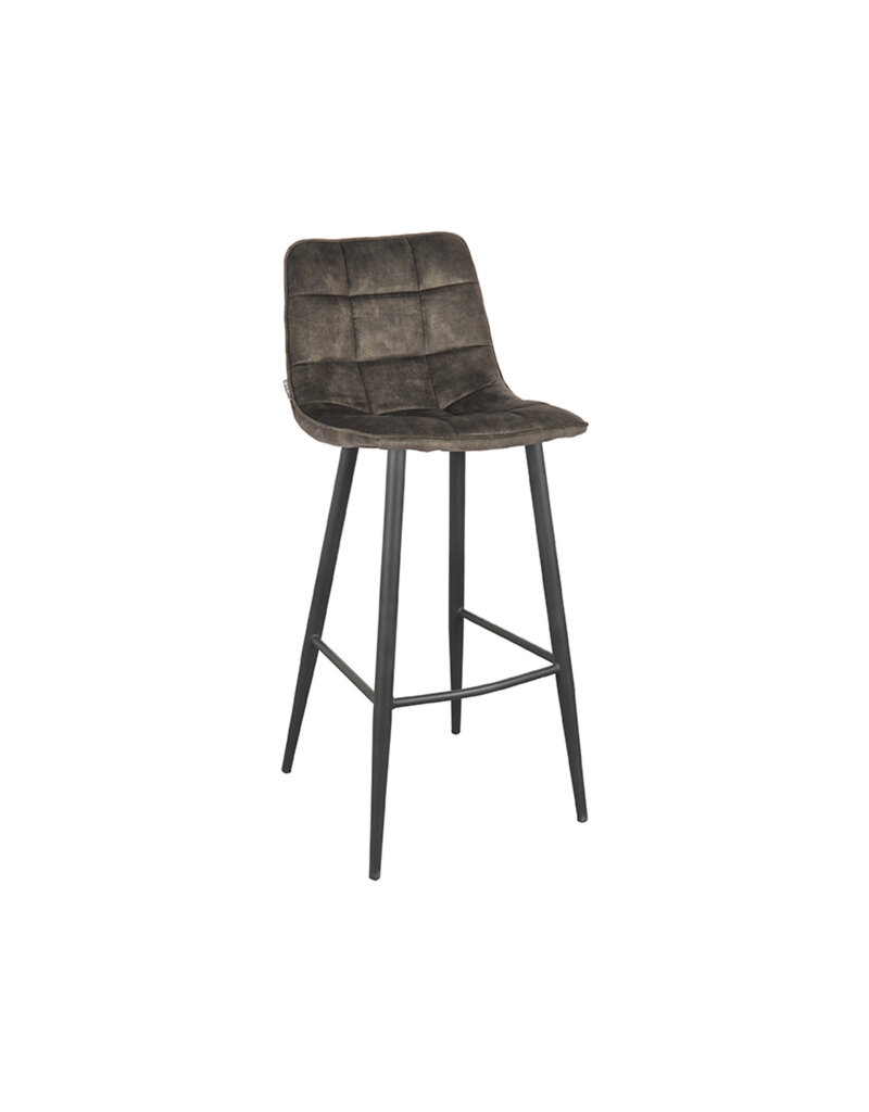 LABEL51 LABEL51 Barkruk Jelt - Hunter - Velours - Zithoogte 78