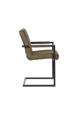 LABEL51 Eetkamerstoel Denmark - Army green - Microfiber