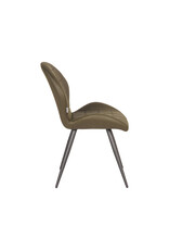 LABEL51 LABEL51 Eetkamerstoel Sil - Army green - Microfiber