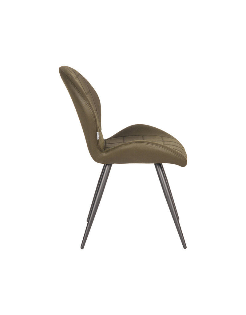 LABEL51 LABEL51 Eetkamerstoel Sil - Army green - Microfiber