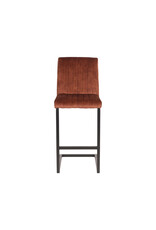 LABEL51 LABEL51 Barkruk Milo - Rust - Velours - Zithoogte 65