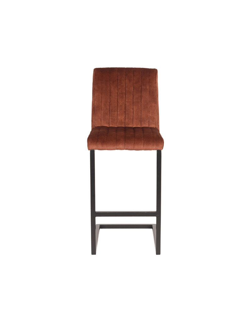 LABEL51 LABEL51 Barkruk Milo - Rust - Velours - Zithoogte 65