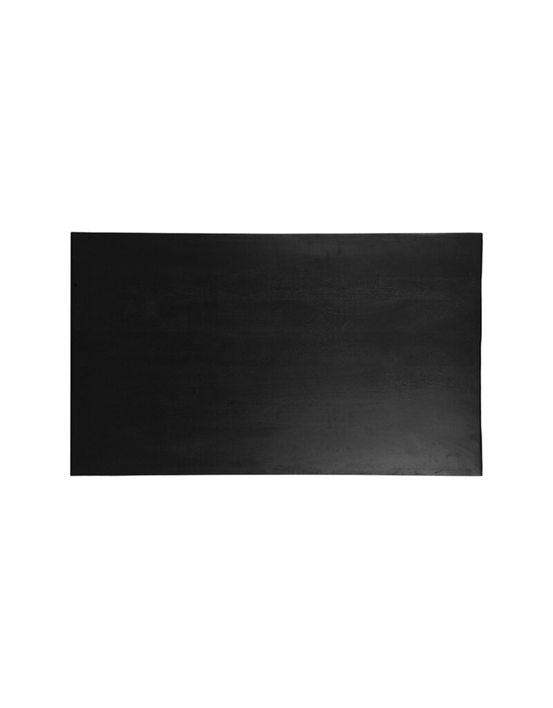 LABEL51 LABEL51 Eetkamertafel Tafelblad Straight Edge - Zwart - Mangohout - 120 cm Straight