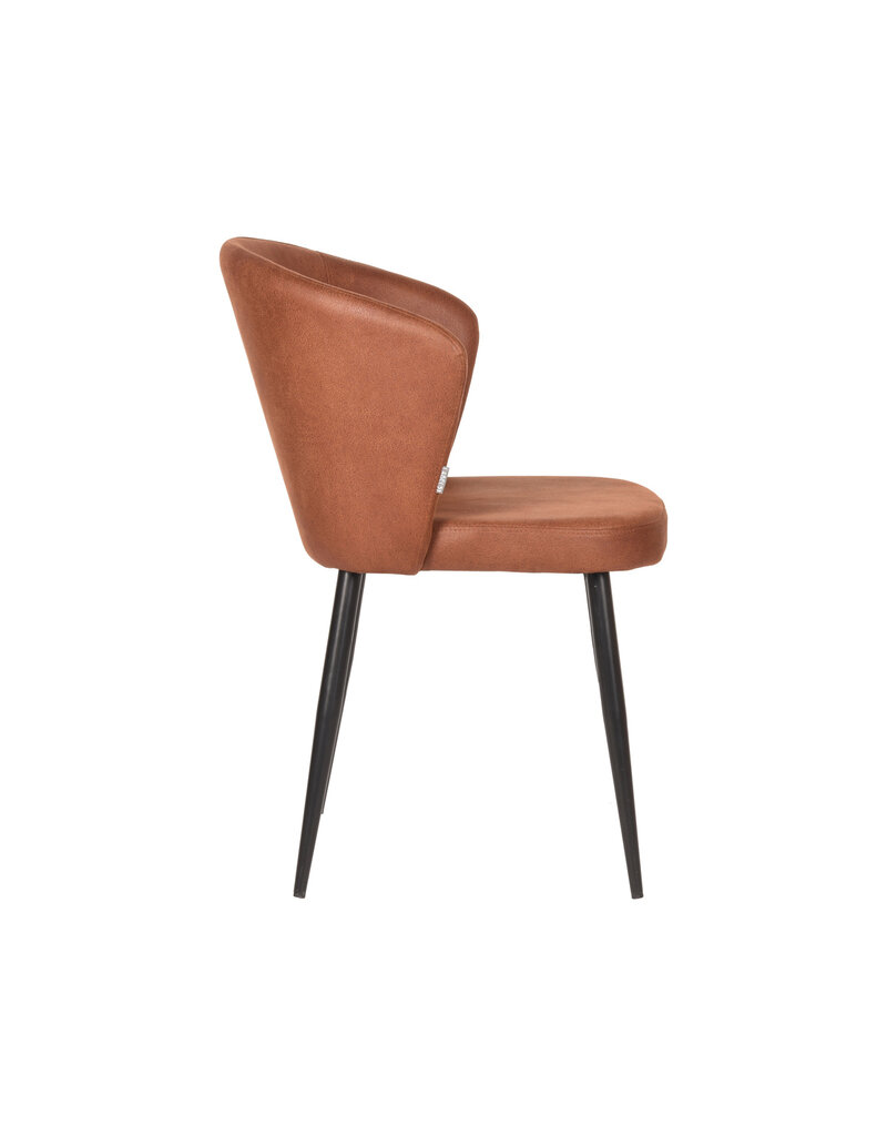 LABEL51 LABEL51 Eetkamerstoel Wave - Cognac - Microfiber