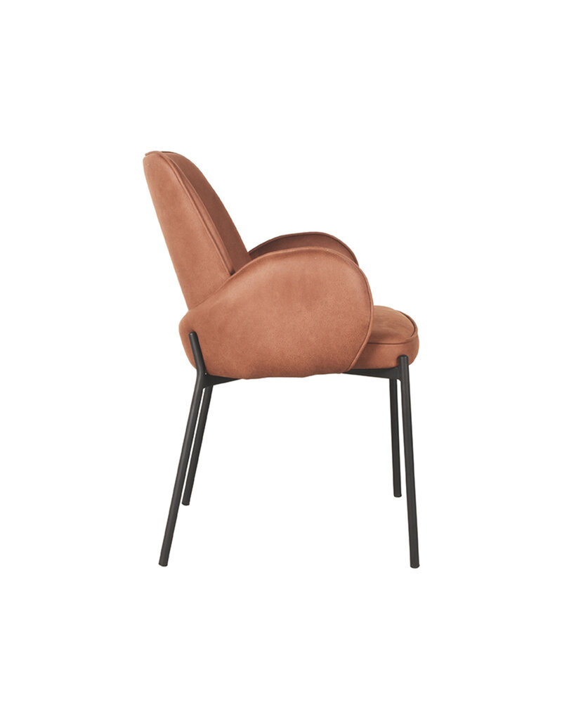 LABEL51 LABEL51 Eetkamerstoel Jari - Cognac - Microfiber