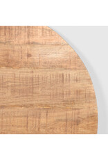 LABEL51 LABEL51 Eetkamertafel Tafelblad Sloppy Edge - Rough - Mangohout - Rond - 70 cm