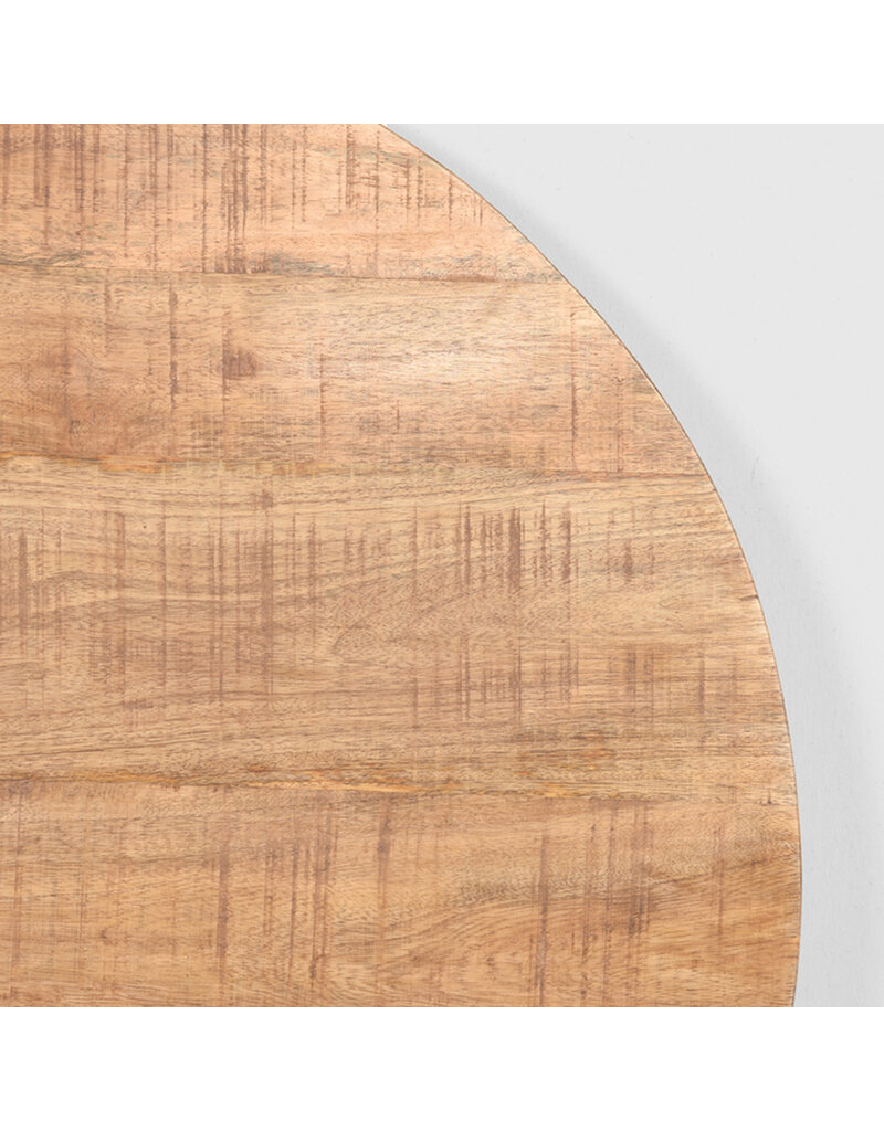 LABEL51 LABEL51 Eetkamertafel Tafelblad Sloppy Edge - Rough - Mangohout - Rond - 70 cm
