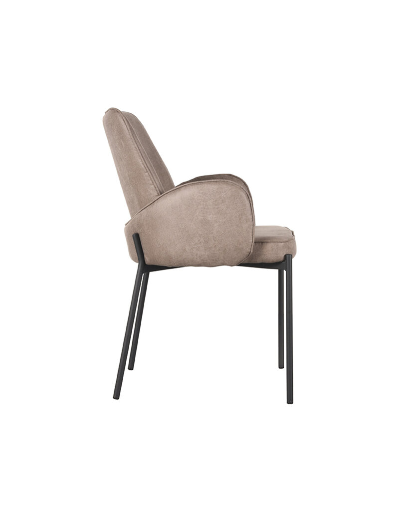 LABEL51 LABEL51 Eetkamerstoel Joni - Taupe - Microfiber