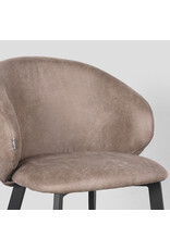 LABEL51 LABEL51 Eetkamerstoel Logan - Taupe - Microfiber