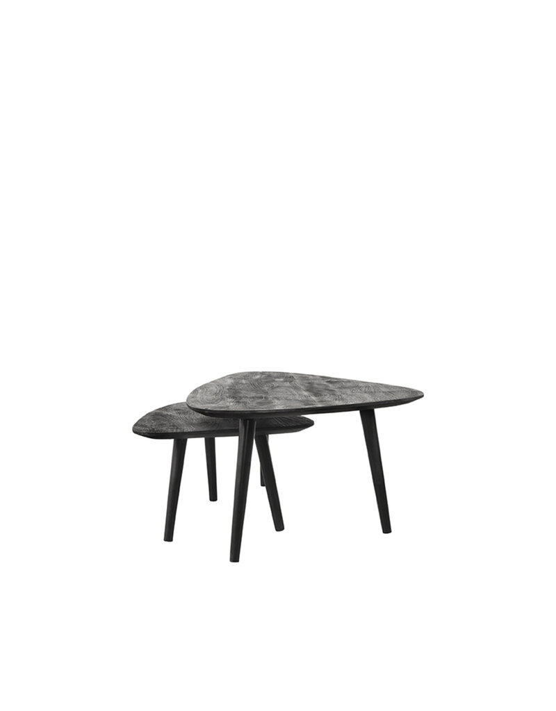 LABEL51 LABEL51 Salontafel Set Rock - Zwart - Mangohout