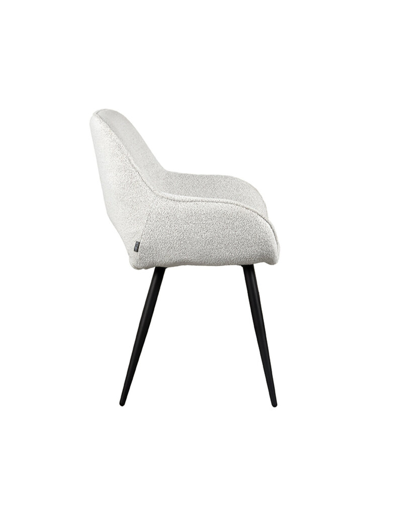 LABEL51 LABEL51 Eetkamerstoel Fer - Wit - Boucle