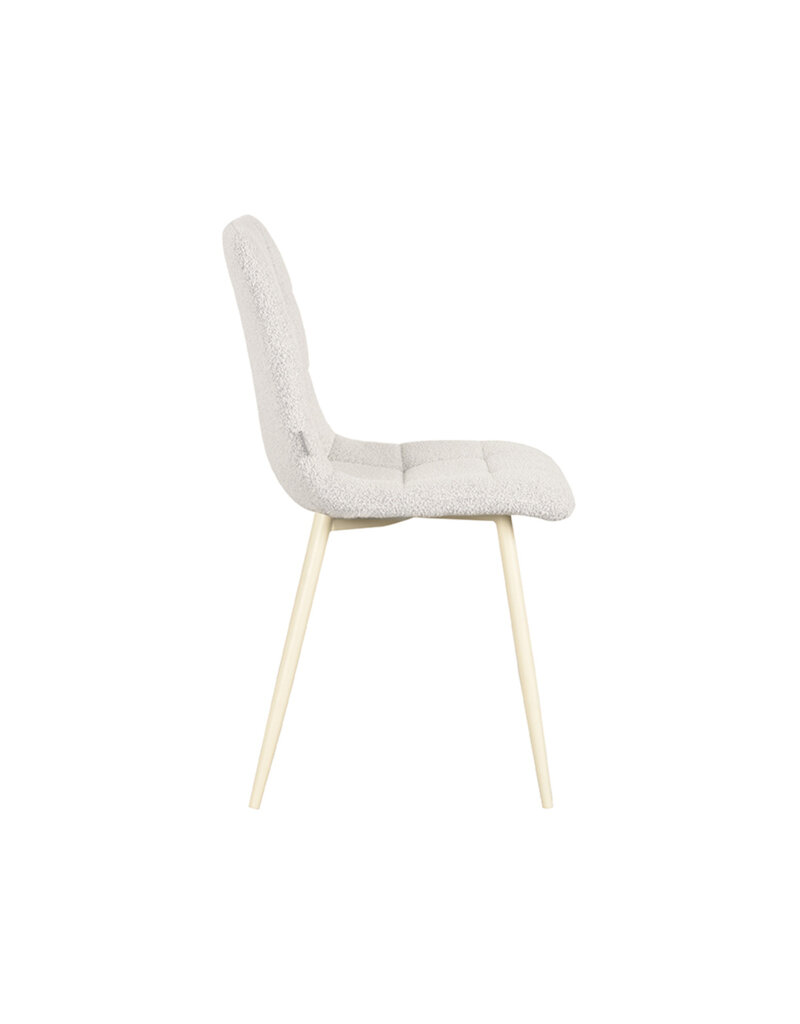 LABEL51 LABEL51 Eetkamerstoel Nino - Wit - Boucle