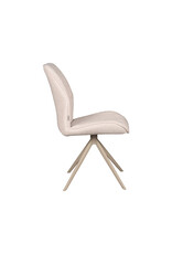 LABEL51 LABEL51 Eetkamerstoel Comfy - Naturel - Boucle - Taupe Onderstel