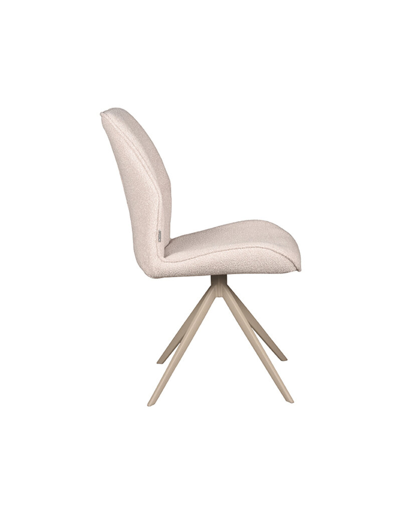 LABEL51 LABEL51 Eetkamerstoel Comfy - Naturel - Boucle - Taupe Onderstel
