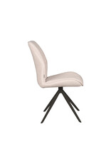 LABEL51 LABEL51 Eetkamerstoel Comfy - Naturel - Boucle - Zwart Onderstel