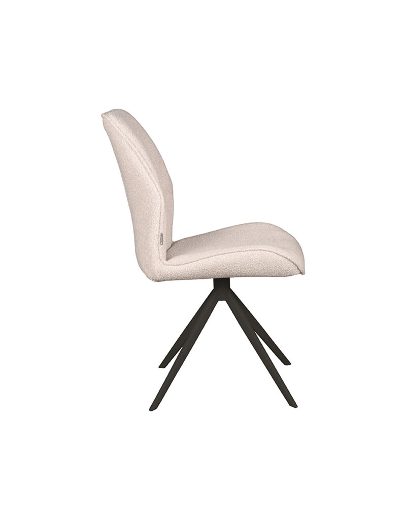 LABEL51 LABEL51 Eetkamerstoel Comfy - Naturel - Boucle - Zwart Onderstel