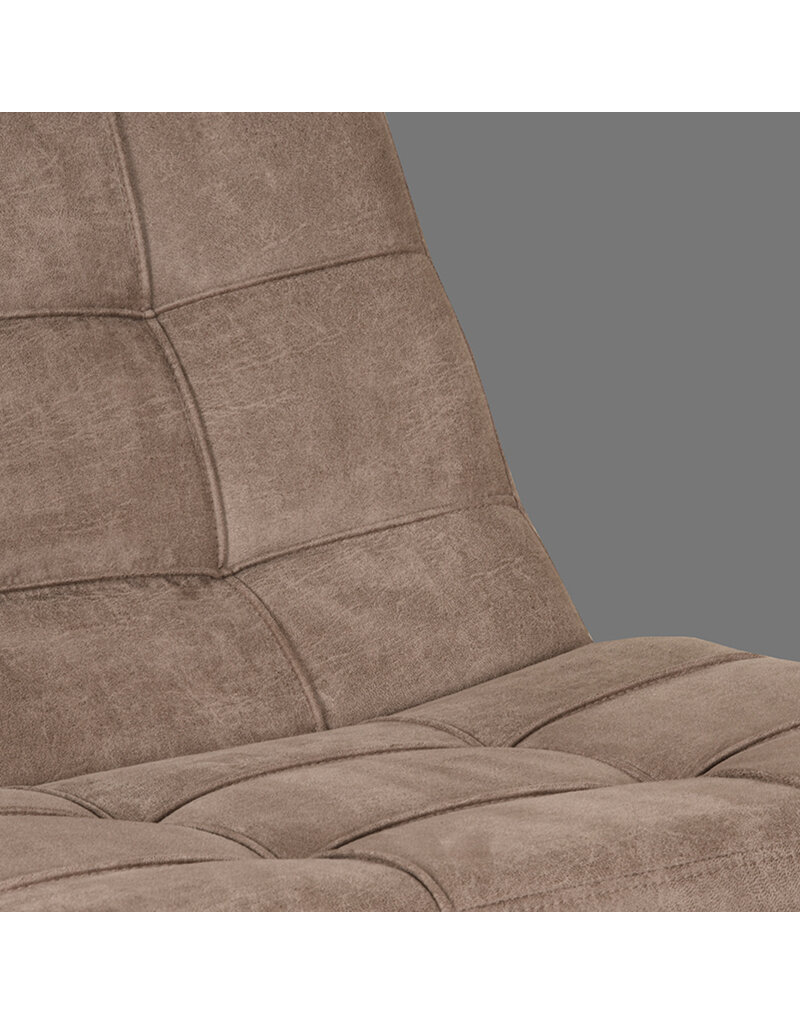LABEL51 LABEL51 Fauteuil Alvar - Taupe - Boucle - Incl. Hocker