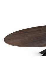 LABEL51 Eetkamertafel James - Espresso - Mangohout - 240 cm - Ovaal