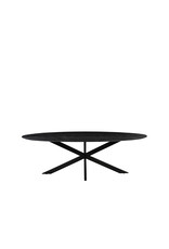 LABEL51 Eetkamertafel James - Zwart - Mangohout - 210 cm - Ovaal